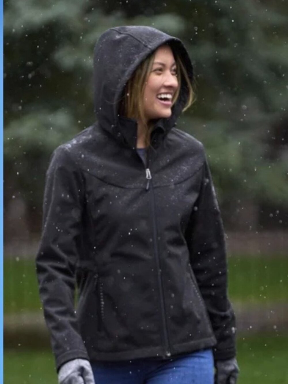 Free Country Women's Large Storm Tech Soft Shell Hooded Jacket Full Zip